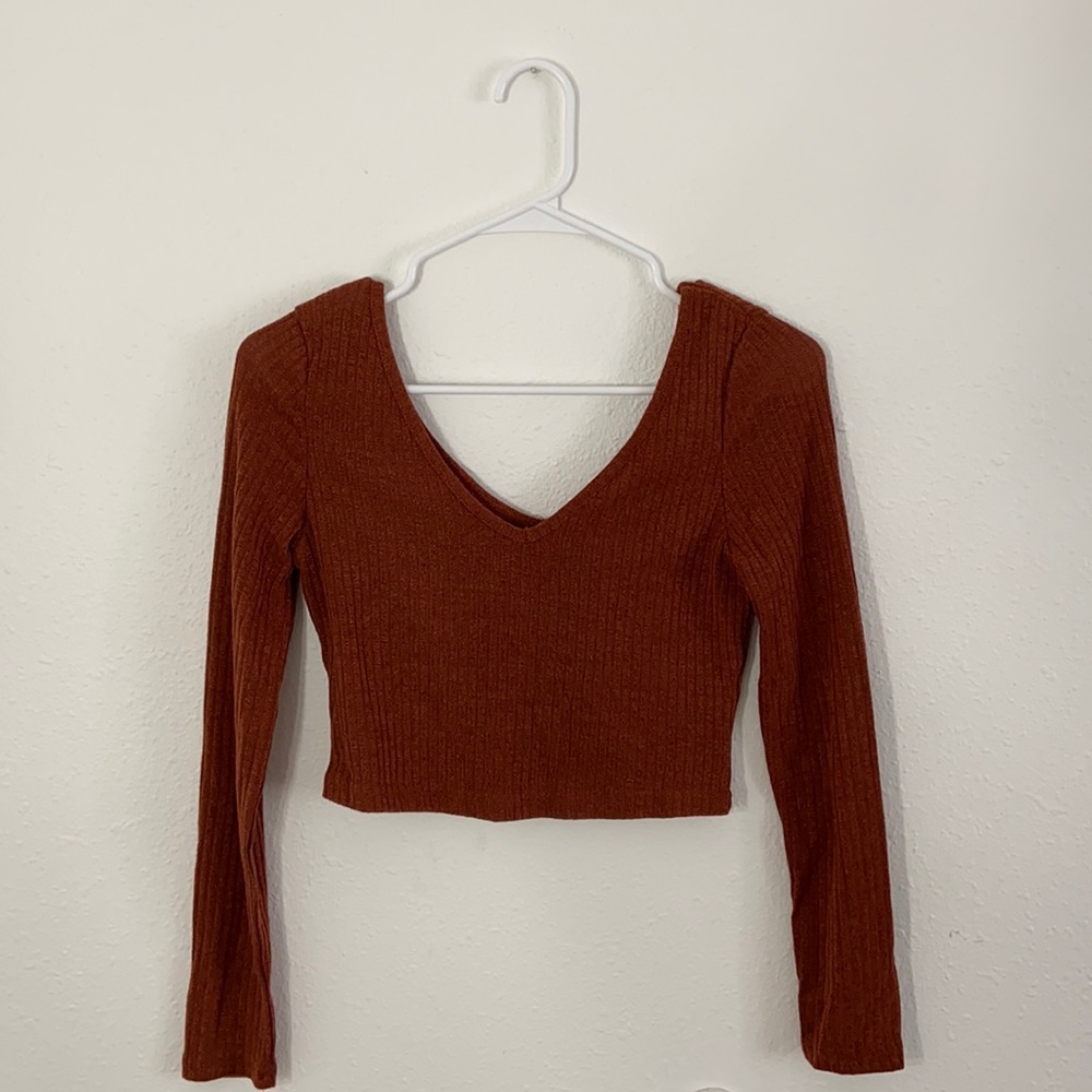 Shein long sleeve crop top